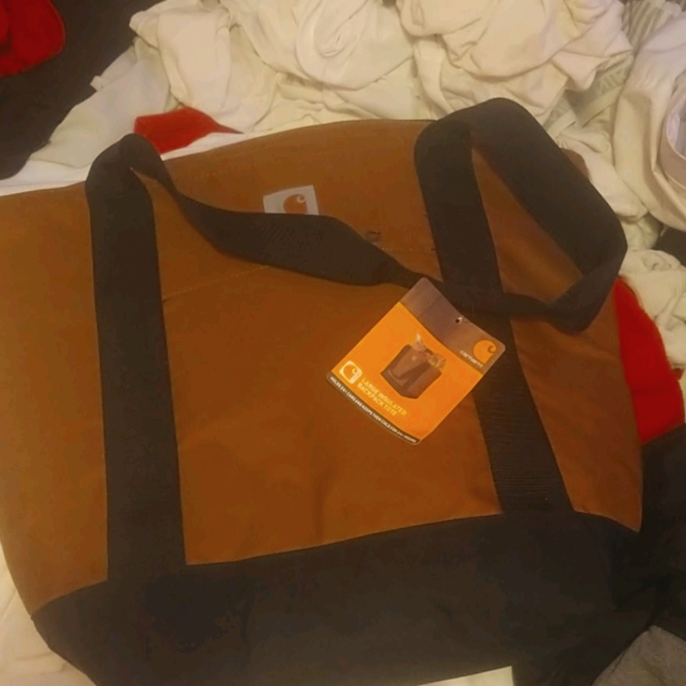 Large insulated Carhartt backpack tote